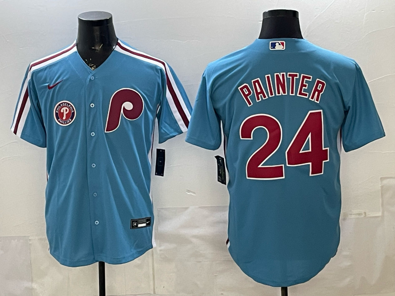 Men 2026 Philadelphia Phillies #24 Painter blue Game Nike MLB Jersey 0410002->philadelphia phillies->MLB Jersey